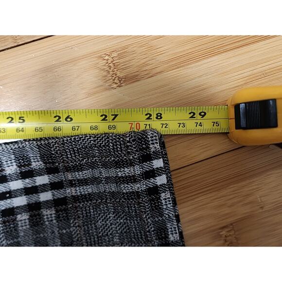 Young LA Plaid Pants Mens Sz 32 X 32 Gray Adjustable Waist Dapper Dress Stretch - Picture 5 of 8